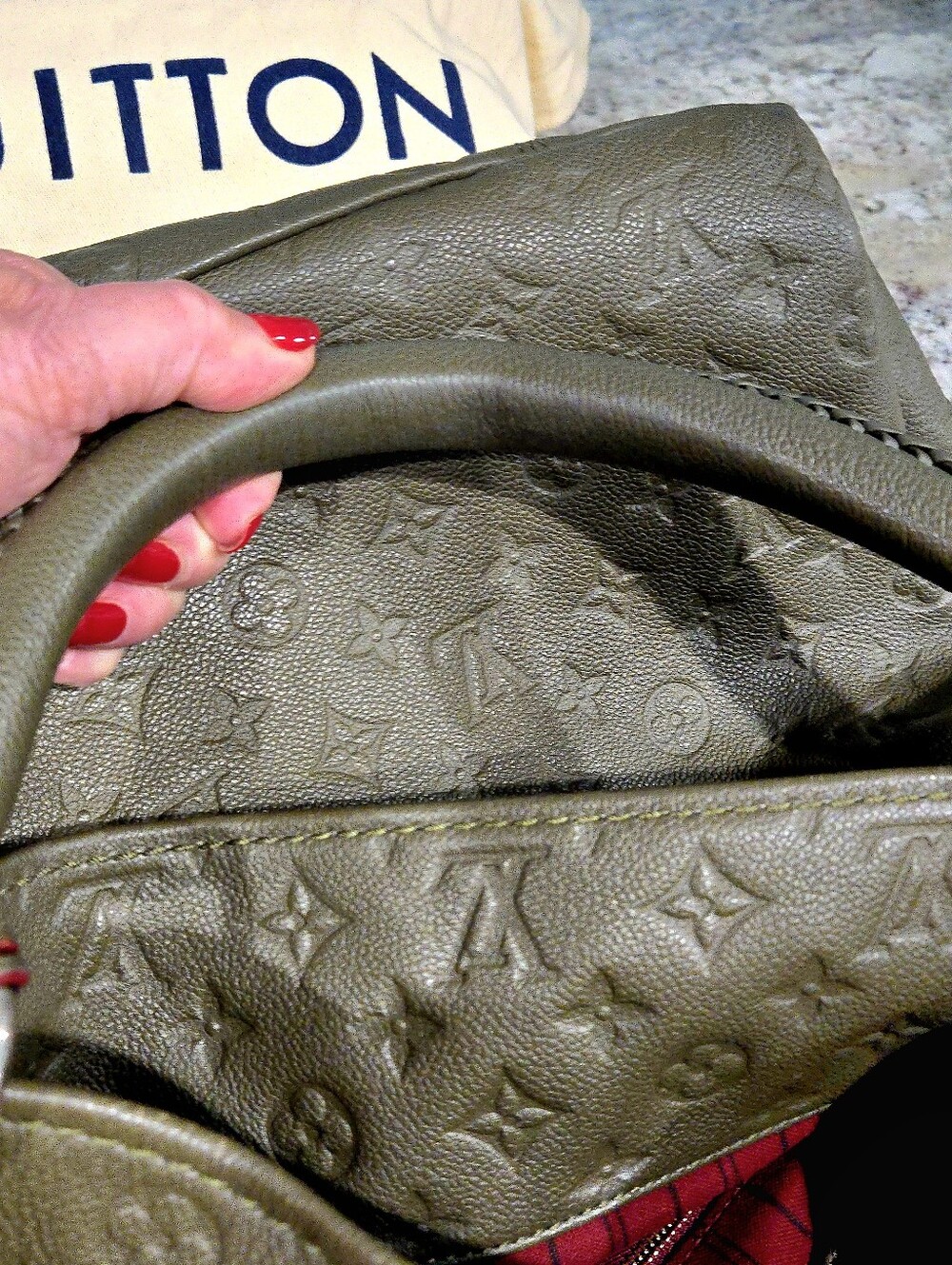 ULTRA RARE! LOUIS VUITTON Artsy MM Khaki Fango Empreinte - Picture 5 of 15